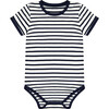 Organic Bodysuit, Breton Stripe Ringer Tee - Onesies - 1 - thumbnail