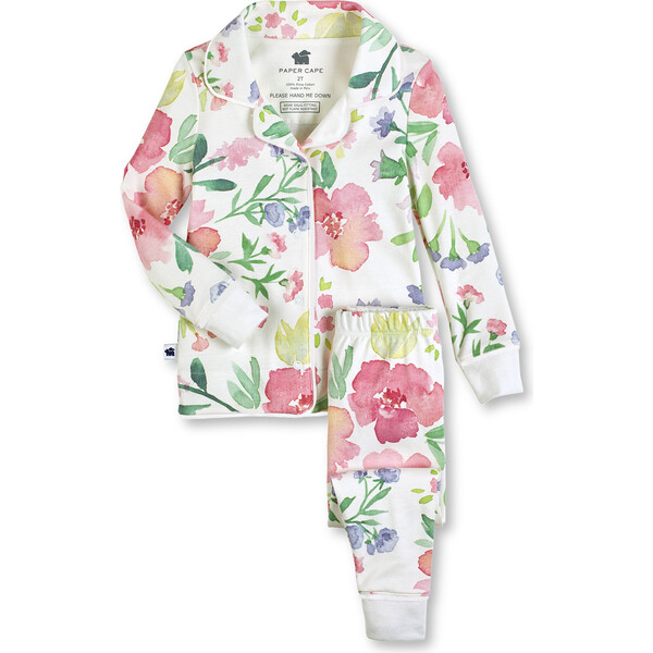 Classic Pajamas, Watercolor Floral - Paper Cape Sleepwear | Maisonette