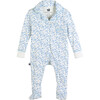 Classic Pajama Footie, Blue Vines - Footie Pajamas - 1 - thumbnail