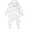 Classic Pajama Footie, Nautical Print - Footie Pajamas - 1 - thumbnail