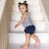 Organic Eyelet Sleeve Bodysuit, Breton Stripe - Onesies - 3