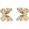 Ingrid Crystal Butterfly Stud Earrings Green - Earrings - 1 - thumbnail