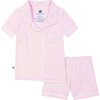 Short Sleeve Classic Pajamas, Pink Stripe - Pajamas - 1 - thumbnail