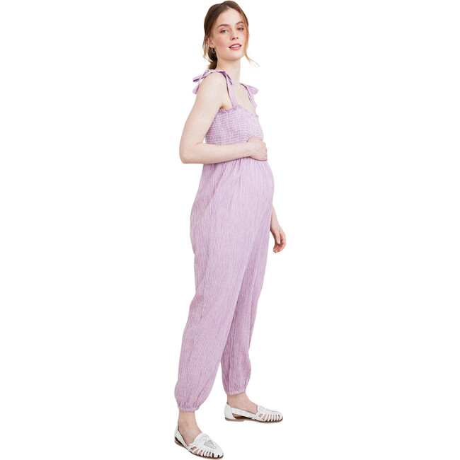 The Women's Jojo Jumpsuit, Purple Stripe - Rompers - 1