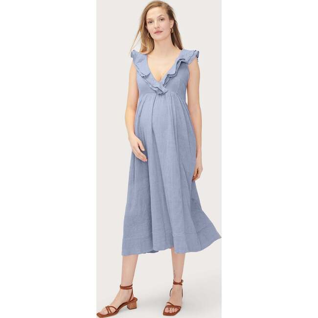The Women's Sarah Dress, Steel Blue - Dresses - 3