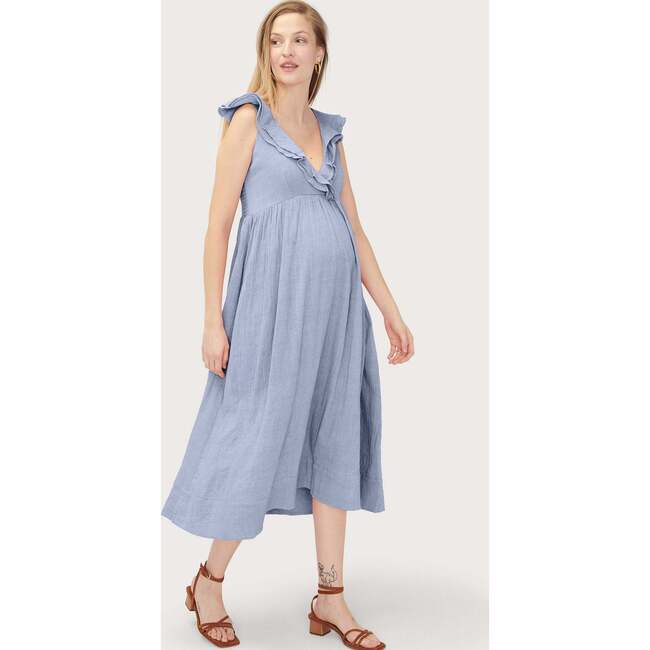 The Women's Sarah Dress, Steel Blue - Dresses - 5