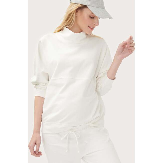 The Women's Funnel Neck Out-The-Door Sweatshirt, Ivory - Sweatshirts - 2
