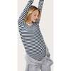 The Women's Fitted Longsleeve Tee, Navy/Ivory Stripe - Tees - 2 - thumbnail