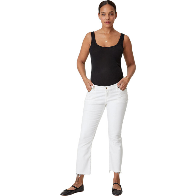 The Women's Crop Maternity Jean, True White - Jeans - 1