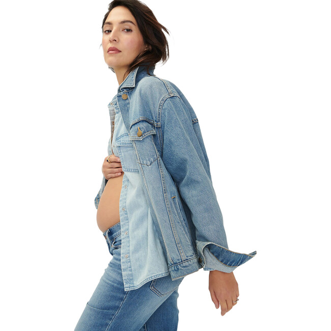 The Women's Classic Maternity Jean Jacket, Light Wash