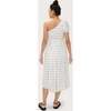 The Women's Elle Dress, White With Navy Embroidery - Dresses - 5