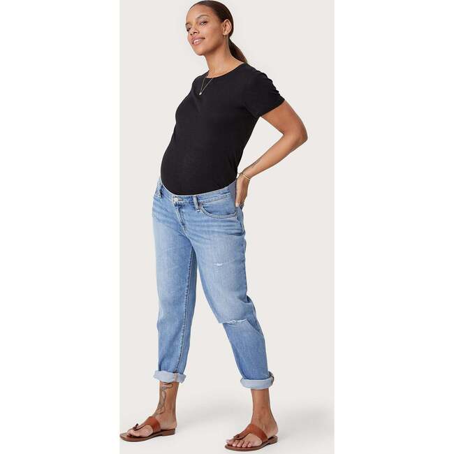 The Women's Boyfriend Maternity Jean, Destroyed Light Wash - Sweatpants - 4