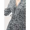The Women's Aria Dress, Ash Blue/Black Floral - Dresses - 4