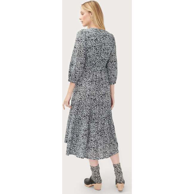 The Women's Aria Dress, Ash Blue/Black Floral - Dresses - 5