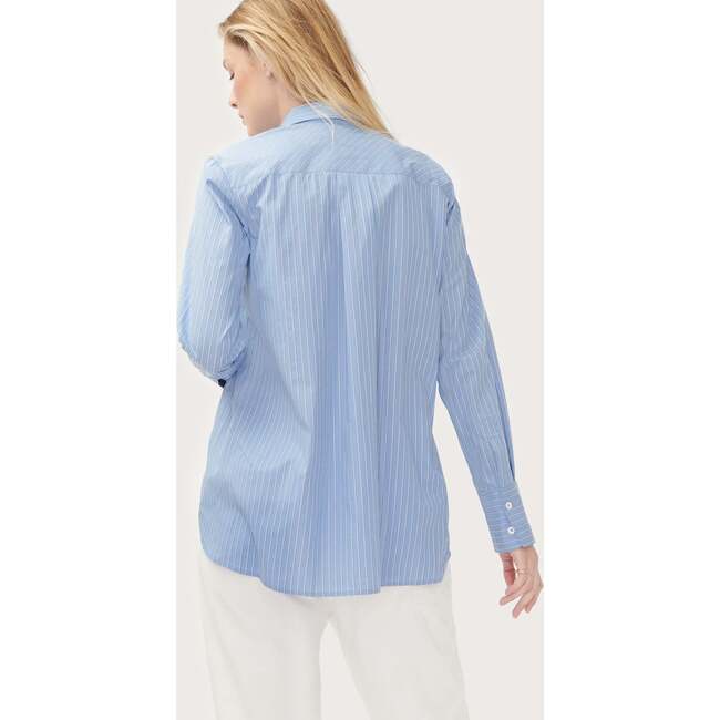 The Women's Classic Buttondown, Blue Stripe - Shirts - 5