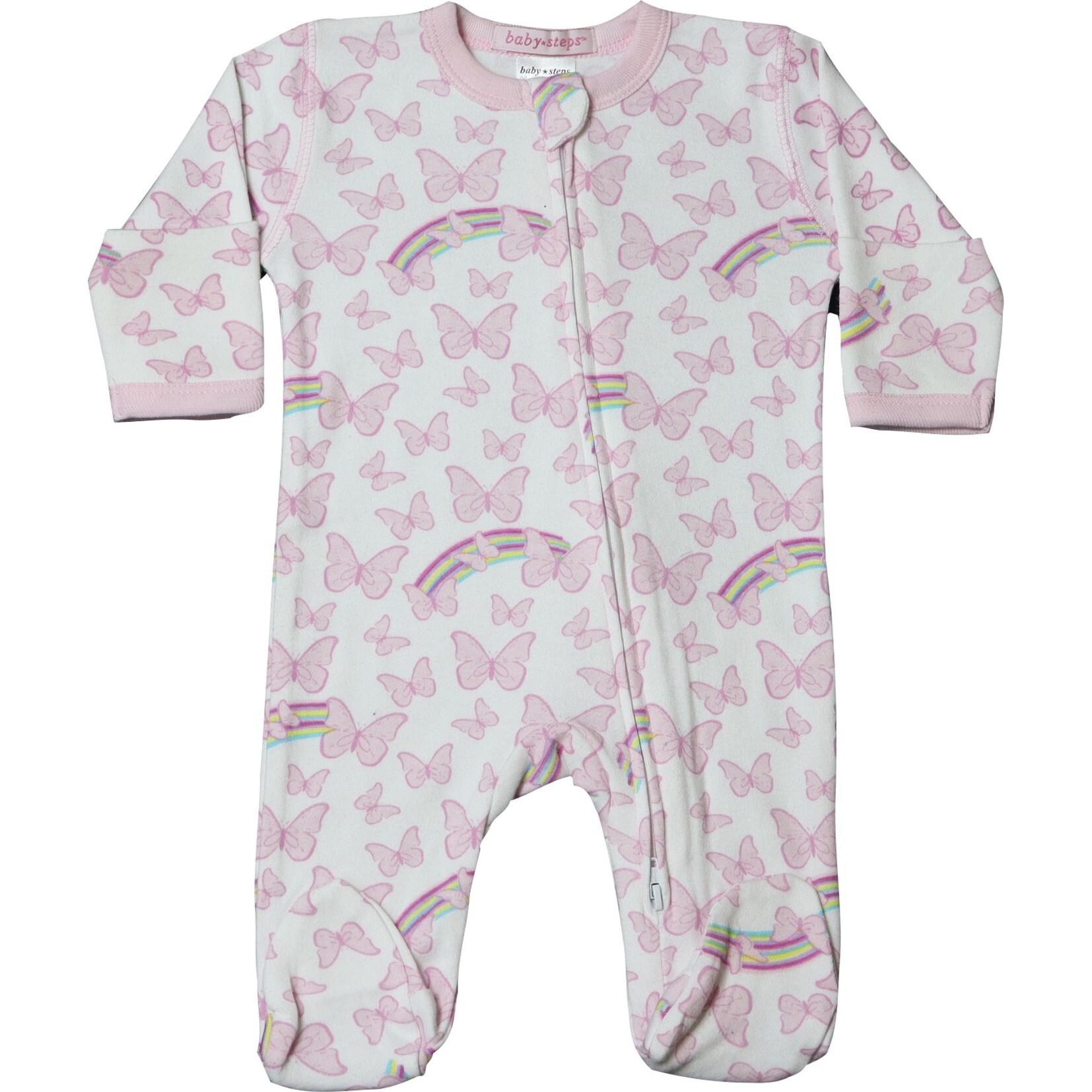 Footie, Butterfly Rainbow - Pajamas - 1