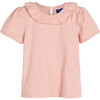 Monique Pointelle Tee, Pink with Ivory Dot - Tees - 1 - thumbnail