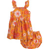 Baby Mila Dress with Bloomer, Retro Floral - Dresses - 1 - thumbnail