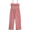 Salma Smocked Jumpsuit, Dusty Pink - Rompers - 1 - thumbnail