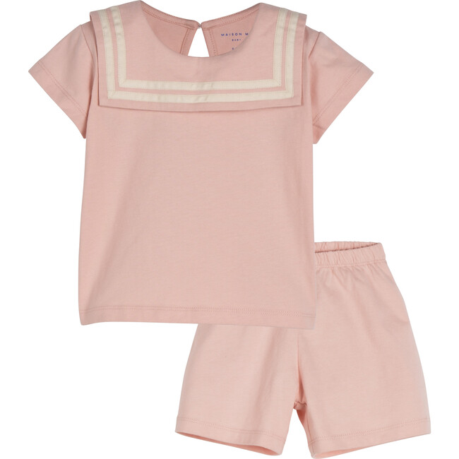 Baby Charles Sailor Set, Dusty Pink