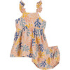 Baby Mila Dress with Bloomer, Leaf Multi - Dresses - 2 - thumbnail
