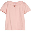 Monique Pointelle Tee, Pink with Ivory Dot - Tees - 2 - thumbnail