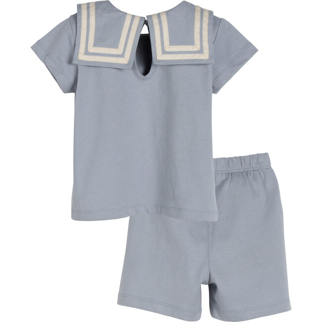 Baby Charles Sailor Set, Dusty Blue - Mixed Apparel Set - 3