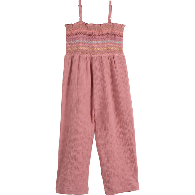 Salma Smocked Jumpsuit, Dusty Pink - Rompers - 3