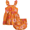 Baby Mila Dress with Bloomer, Retro Floral - Dresses - 3 - thumbnail
