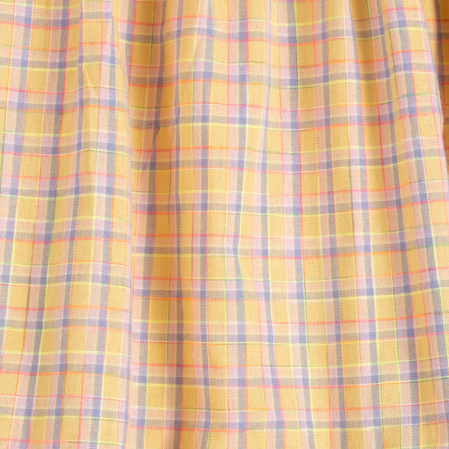 Rose Dress, Lemon Plaid Seersucker - Dresses - 6