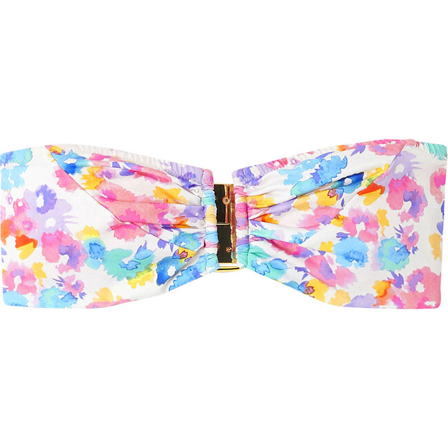 Gardenia Strapless Bikini Top, Multicolor