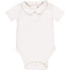 The Rounded Collar Short Sleeve Onesie, Muffin White - Onesies - 1 - thumbnail