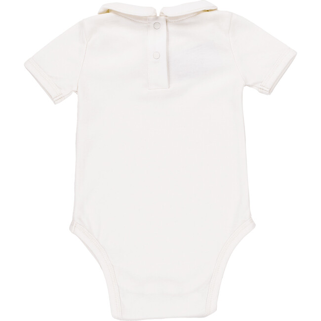 The Rounded Collar Short Sleeve Onesie, Muffin White