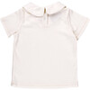 The Rounded Collar Top with Short Sleeves, Muffin White - Polo Shirts - 2 - thumbnail