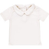 The Rounded Collar Short Sleeve Onesie, Muffin White - Onesies - 3 - thumbnail