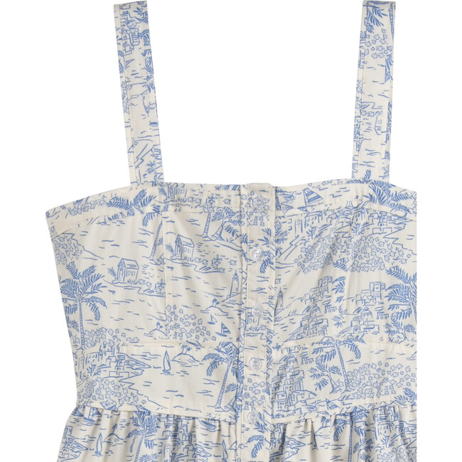 Women's Alicia Dress, Seascape Toile - Dresses - 5