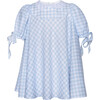 Linen Dress Picnic, Blue - Dresses - 1 - thumbnail