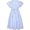 Linen Maxi Dress Picnic, Blue - Dresses - 2 - thumbnail