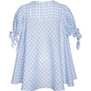 Linen Dress Picnic, Blue - Dresses - 2