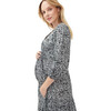 The Women's Aria Dress, Ash Blue/Black Floral - Dresses - 1 - thumbnail