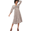 The Women's Aria Dress, Slate/Peach Floral - Dresses - 1 - thumbnail