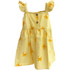 Kitty Kat Yellow Frilly Frock, Yellow - Dresses - 1 - thumbnail