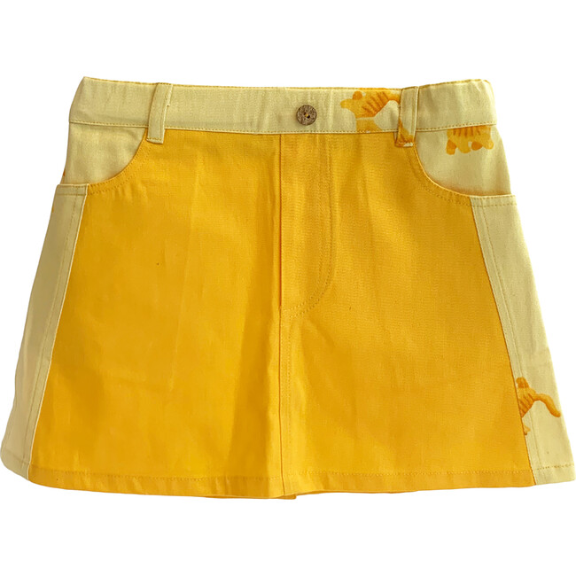 Kitty Kat Yellow A-Line Skirt, Yellow
