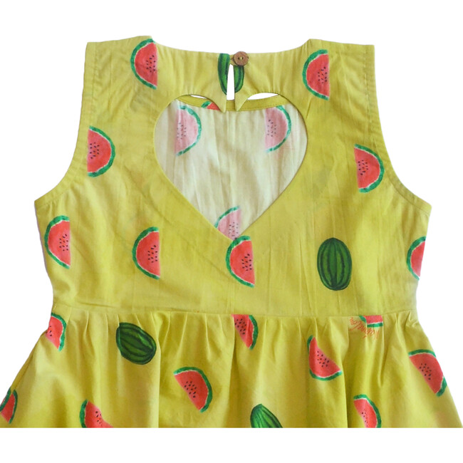 Watermelon Splash Handkerchief Hem Dress, Green - Dresses - 4