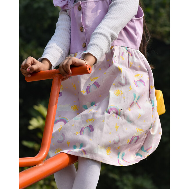 In the Sky Lavender Frilly Frock, Purple - Dresses - 7