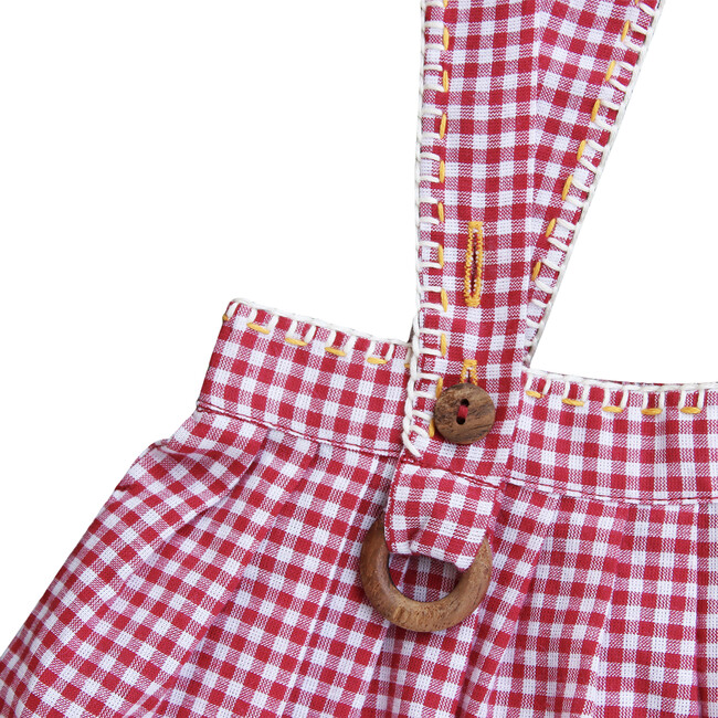 Hoopla Suspender Skirt, Red - Skirts - 5