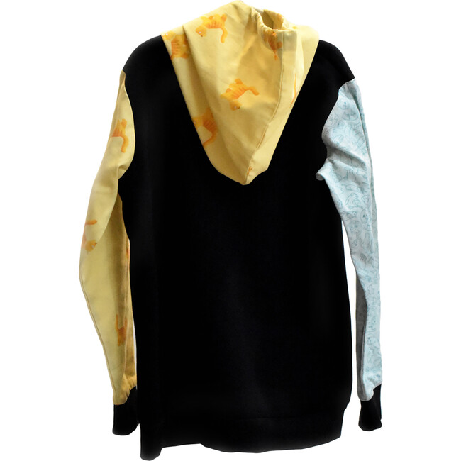 Kitty Kat Unisex Black Fleece Hoodie, Black - Jackets - 4