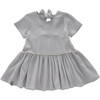 Hi-Low Drop Waist Dress, Light Grey - Dresses - 1 - thumbnail