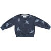 Terry Sweatshirt, Navy - Shirts - 1 - thumbnail