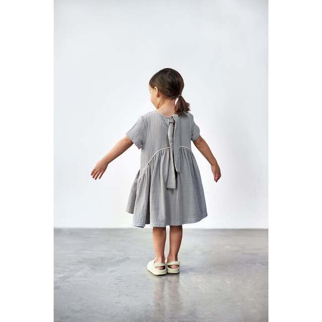 Hi-Low Drop Waist Dress, Light Grey - Dresses - 4